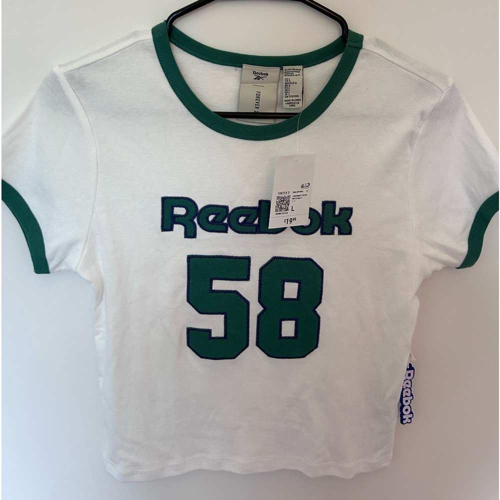 Reebok x Forever 21 collab cropped tee